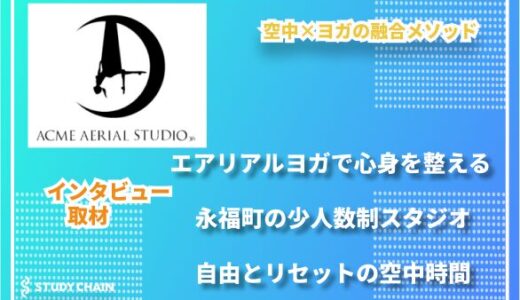 アックミーエアリアルスタジオ──空中で心と体を解き放つ、永福町の少人数制スタジオ