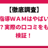 個別指導ＷＡＭはやばい？ひどい？実際の口コミと評判をもとに徹底検証！　