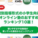 個別指導形式の小学生向けオンライン塾のおすすめランキング10選！