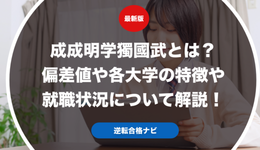 成成明学獨國武とは？偏差値や各大学の特徴や就職状況について解説！