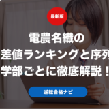 電農名織の偏差値ランキングと序列を学部ごとに徹底解説！