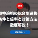 摂神追桃の総合型選抜の条件と倍率と対策方法を徹底解説！