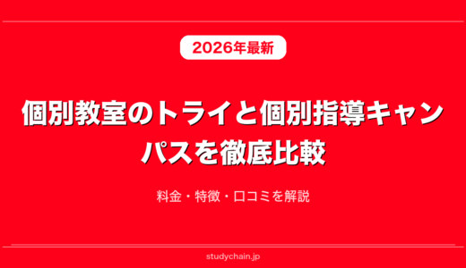 個別教室のトライと個別指導キャンパスを徹底比較！料金・特徴・口コミを解説